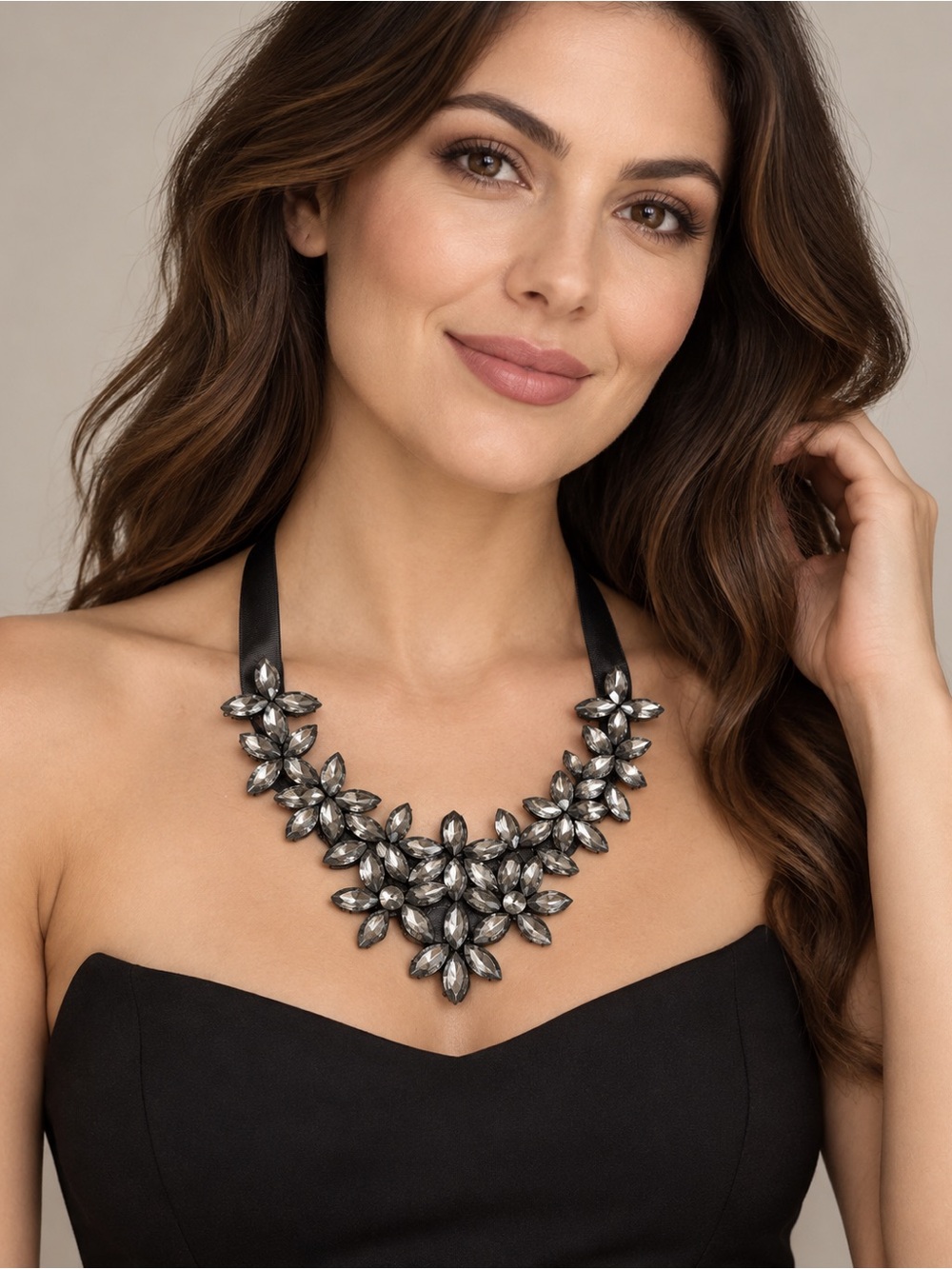 Crystal Flower Necklace
